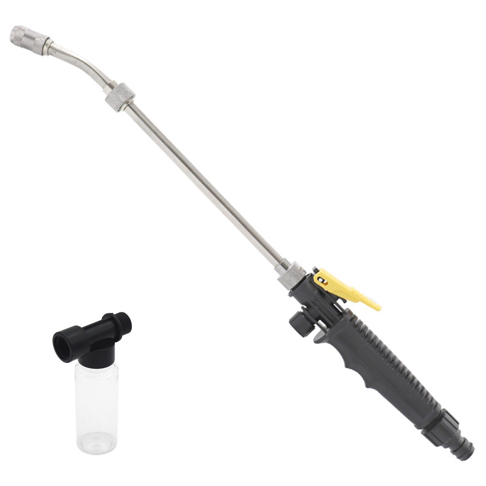 2-in-1 High-Pressure Power Washer, Garden Watering Wand Sprayer Wand 65cm Nozzle Garden Hose Sprayer Wand Replacement for Lrrigation Lawns Gutter Car (No Foam Kettle)